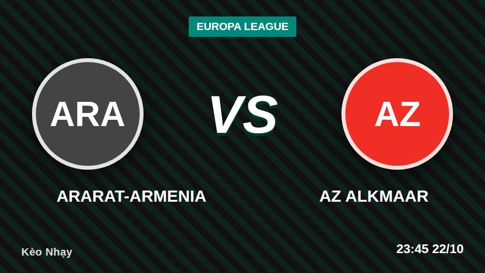 Ararat-Armenia vs AZ Alkmaar: Cách Đọc Kèo Châu Âu Cho Người Mới