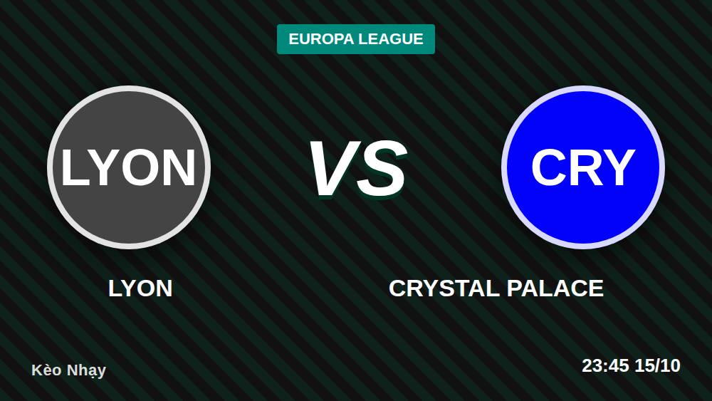 Lyon vs Crystal Palace 15/10/2026: 5 bước soi kèo chuẩn tại Kèo Nhạy